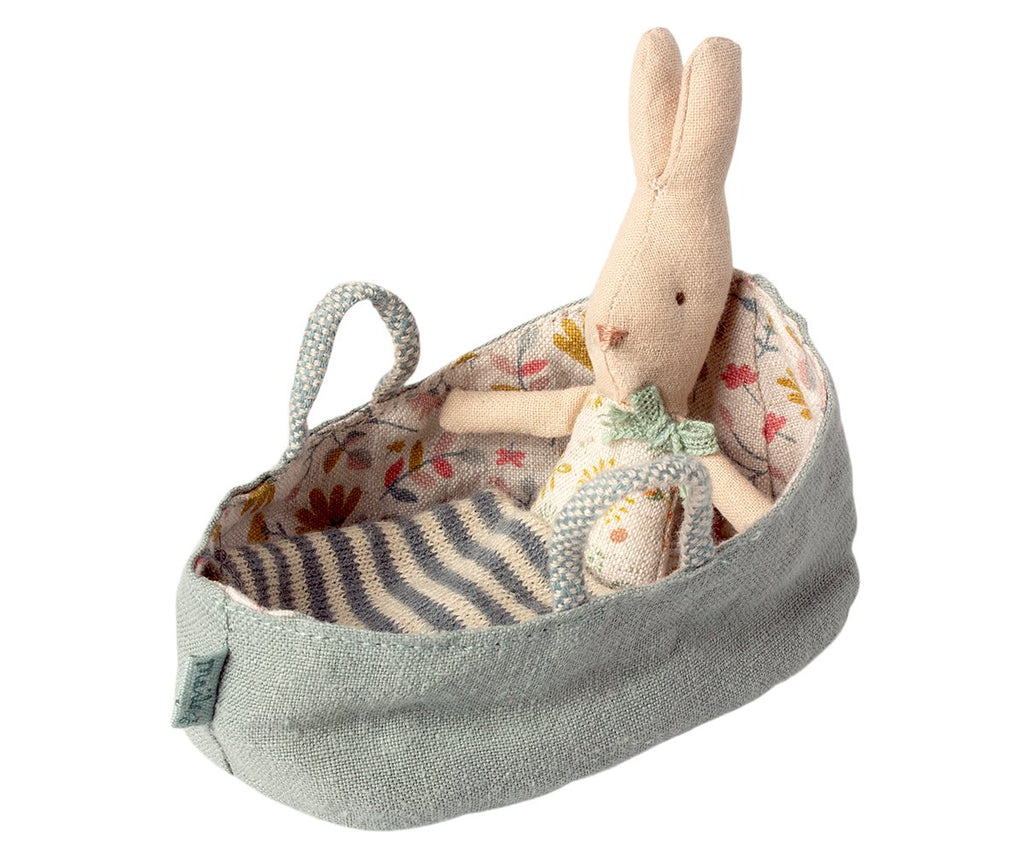 Maileg My Rabbit in Carry Cot - Dusty Green