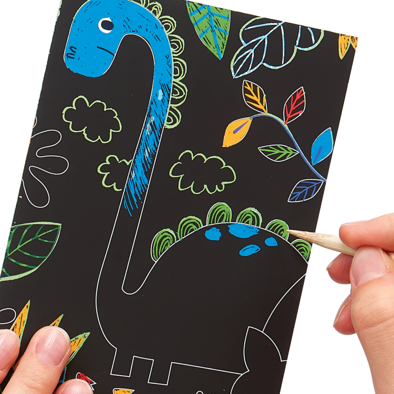 Ooly Mini Scratch & Scribble Art Kit - Dinosaur Days