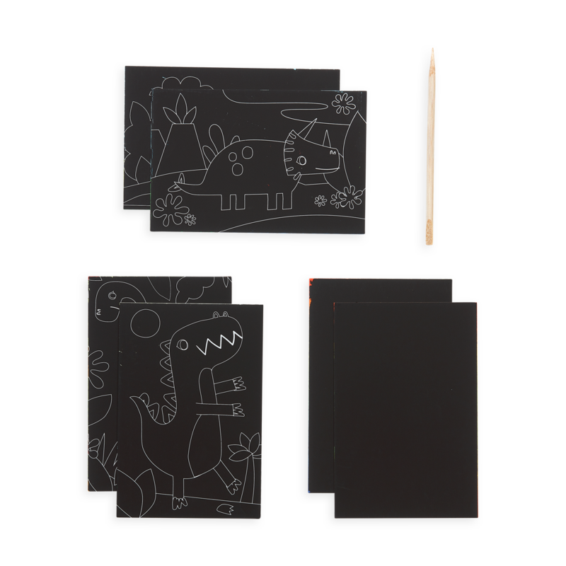 Ooly Mini Scratch & Scribble Art Kit - Dinosaur Days