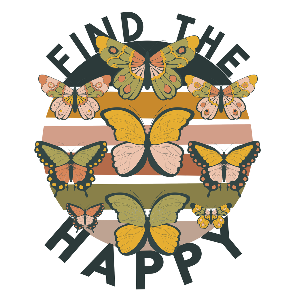 Find The Happy Clear Sticker - 3x3 inch