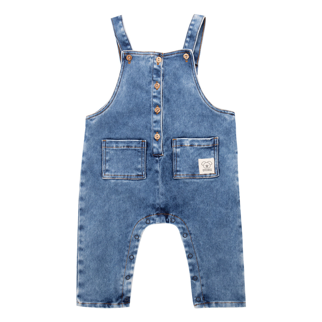 Indigo Denim Overall with Front Buttons
