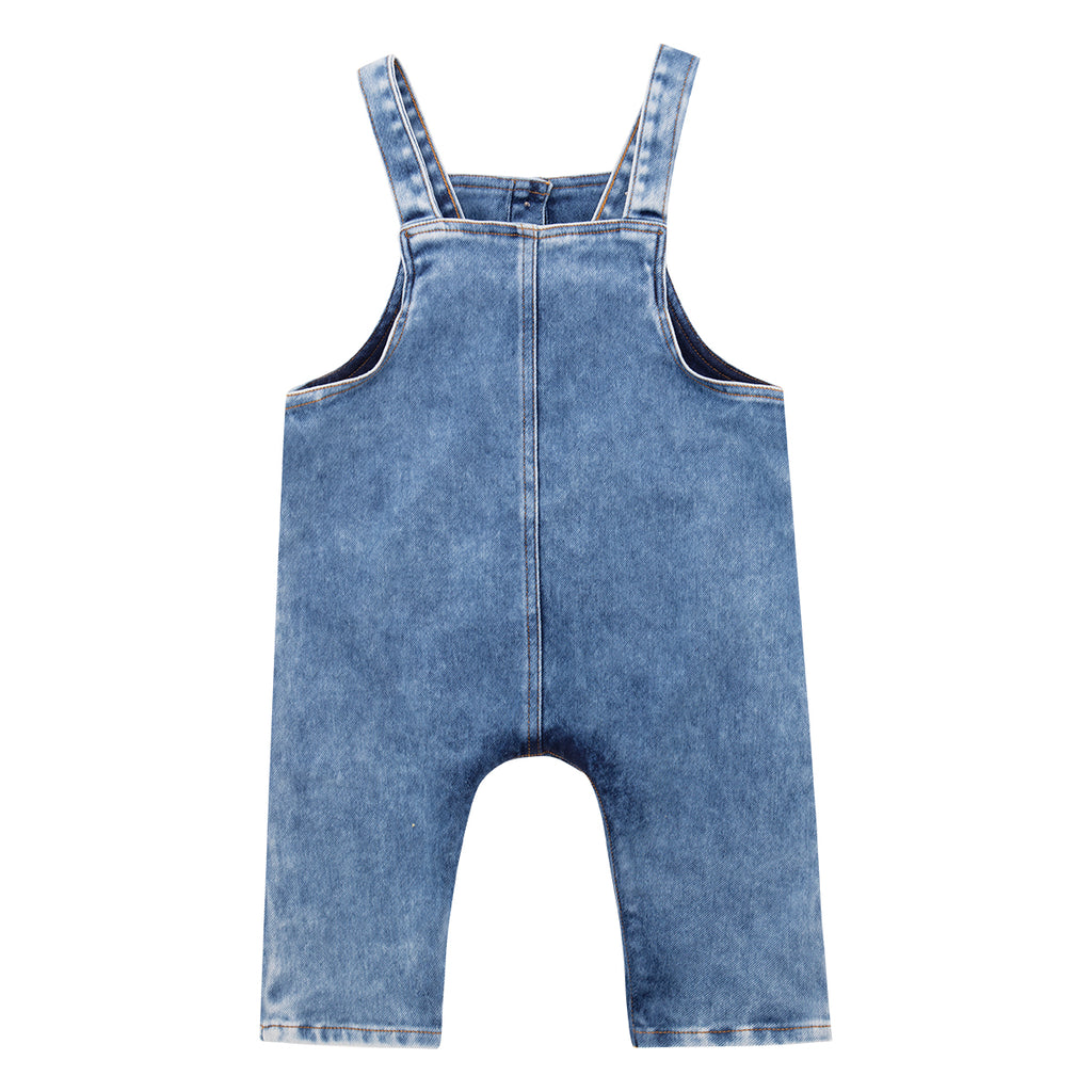 Indigo Denim Overall with Front Buttons