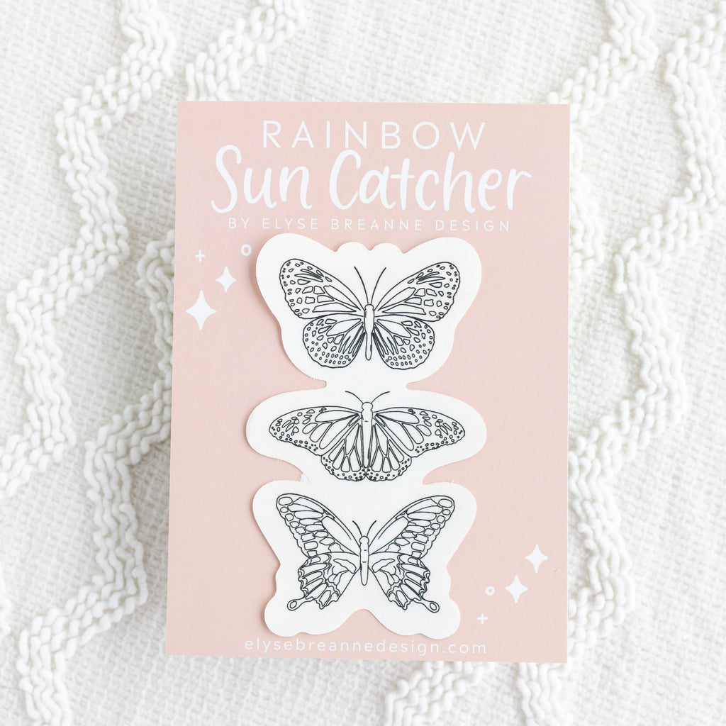 Butterflies Sun Catcher Window Sticker - 5x3"