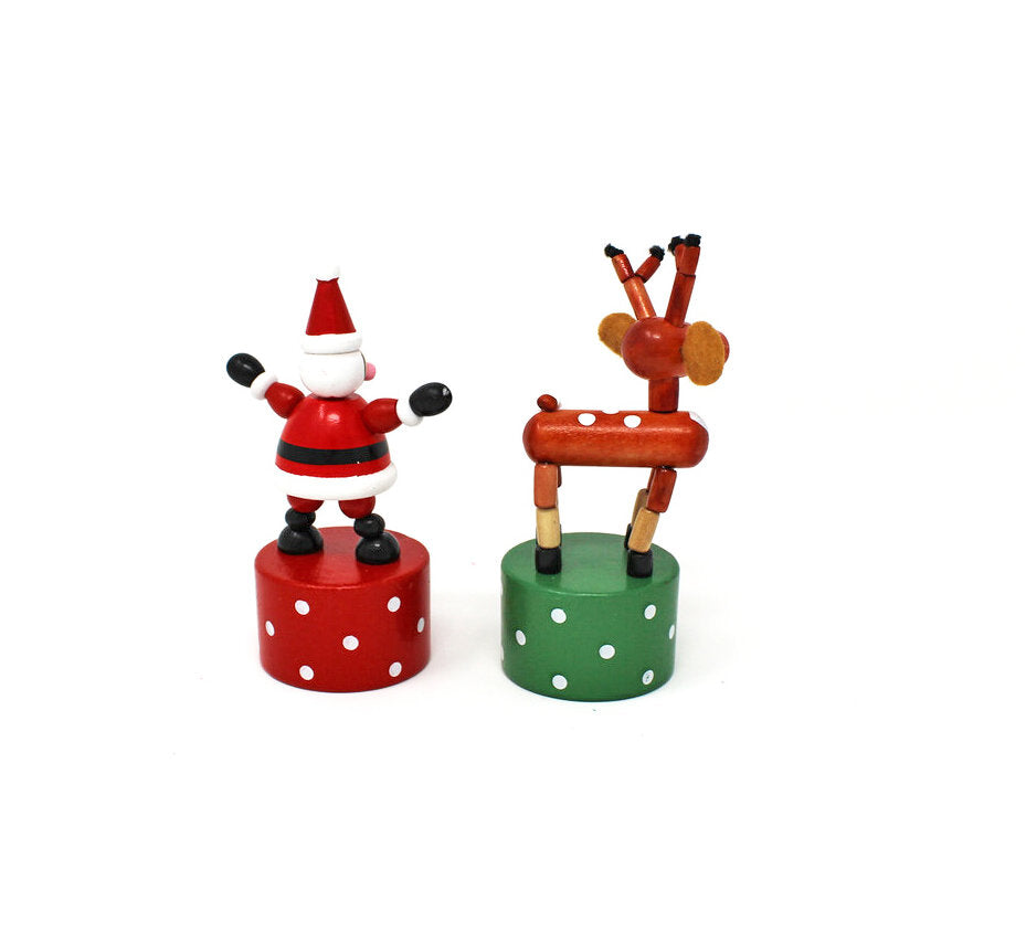 Push Puppet - Santa & Reindeer