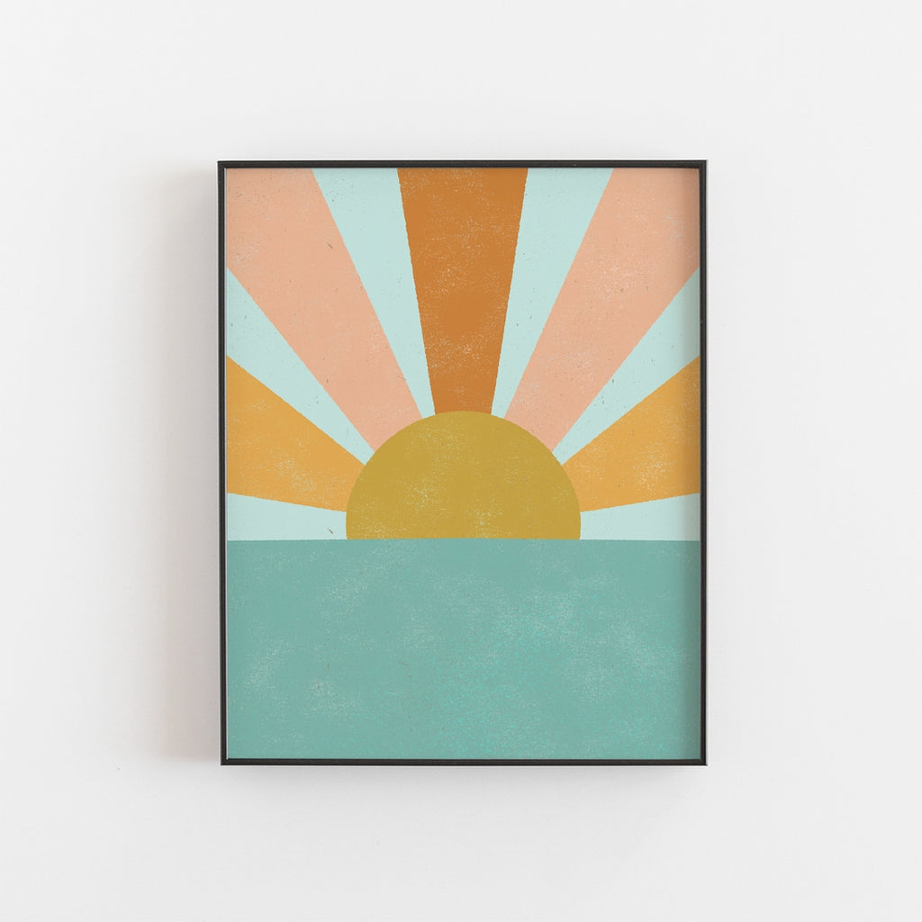 Wall Art Print Sun Beam Ocean