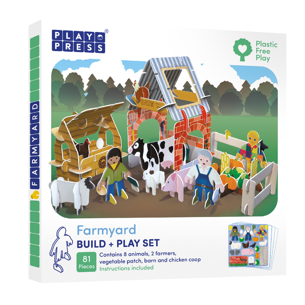 PlayPress Farmyard Pop-out Play Set