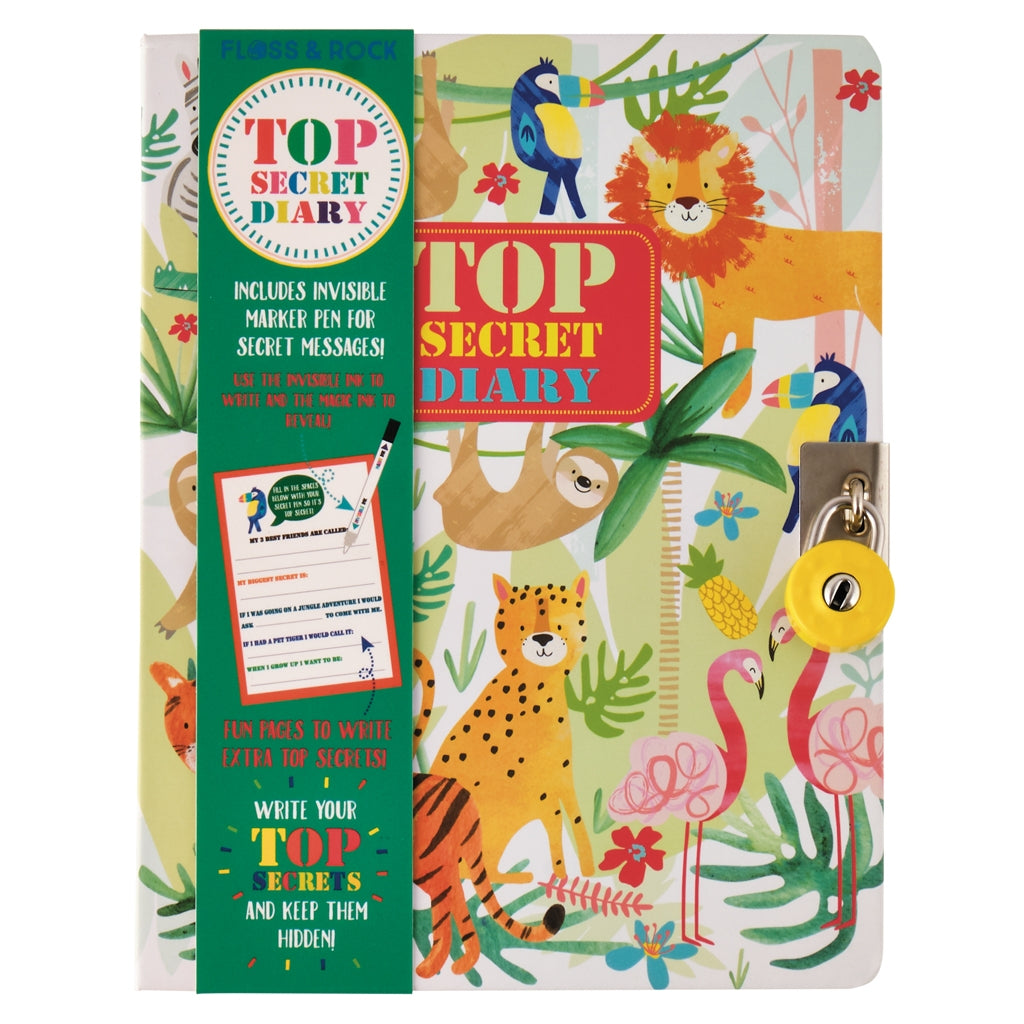 Jungle Top Secret Lockable Diary