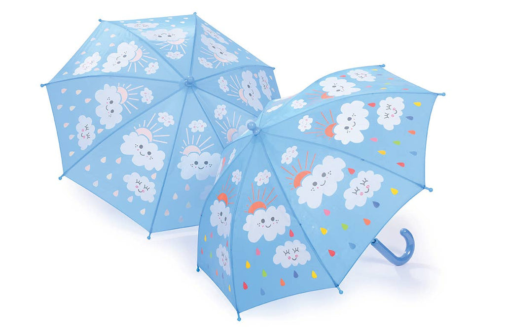Raindrops and Clouds Umbrella