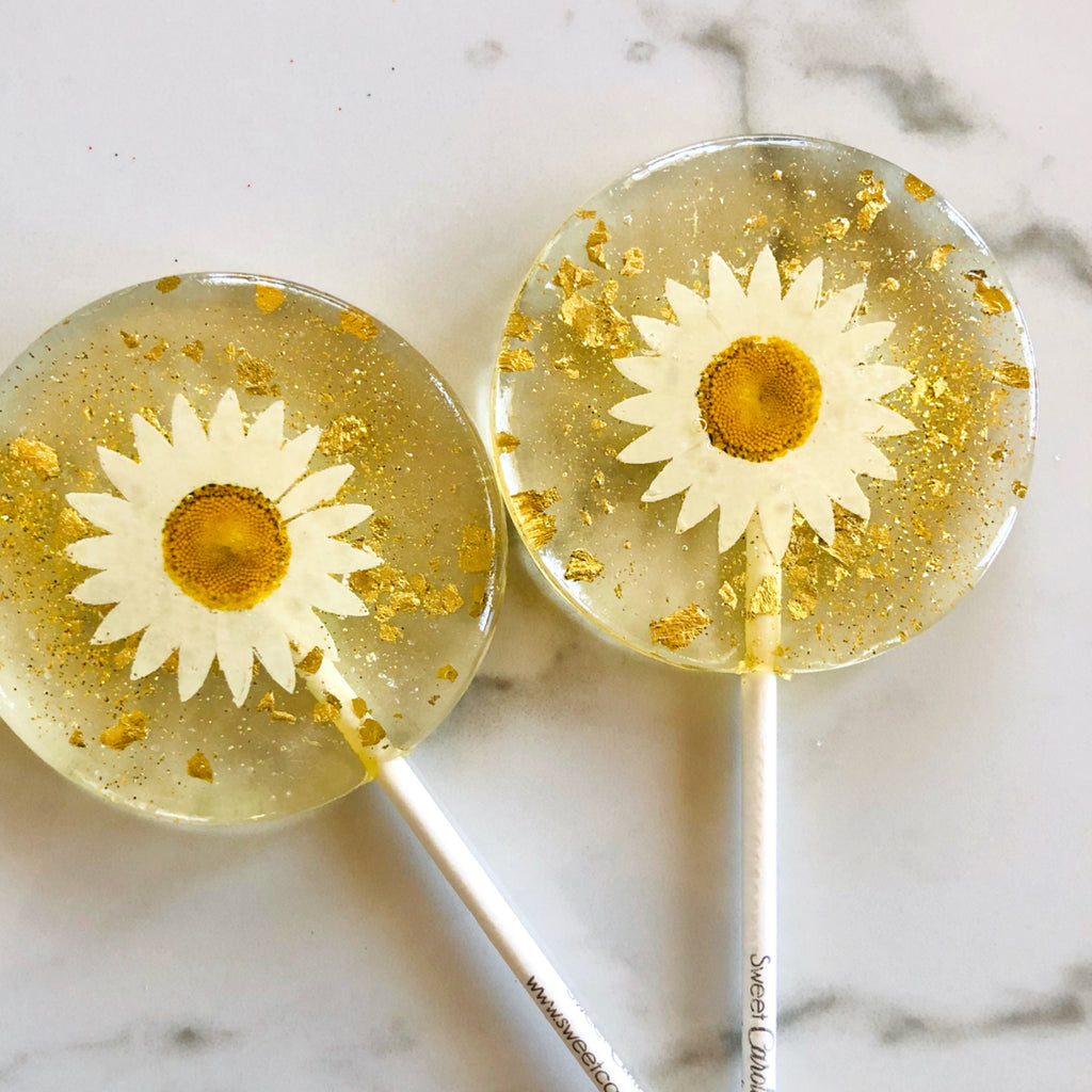 Daisy and Gold Lollipops - Mandarin Orange