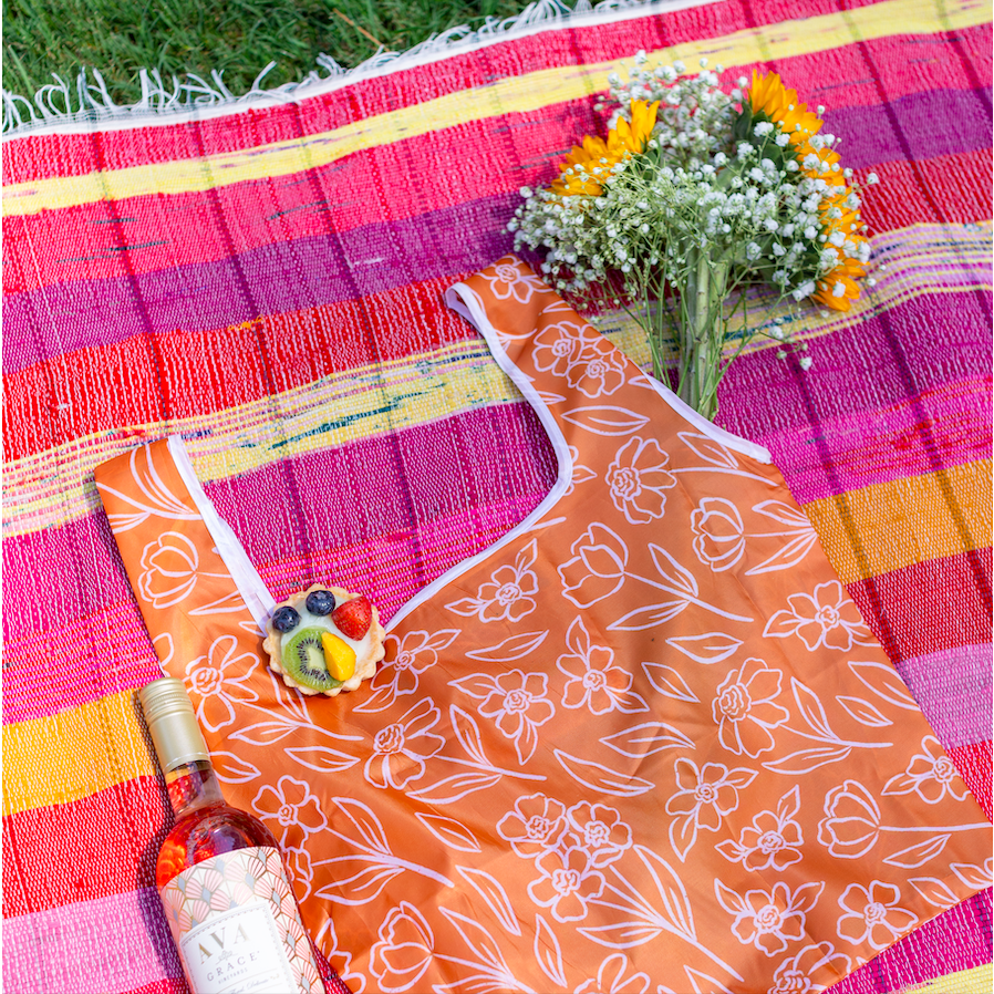 Terracotta Floral Reusable Bag