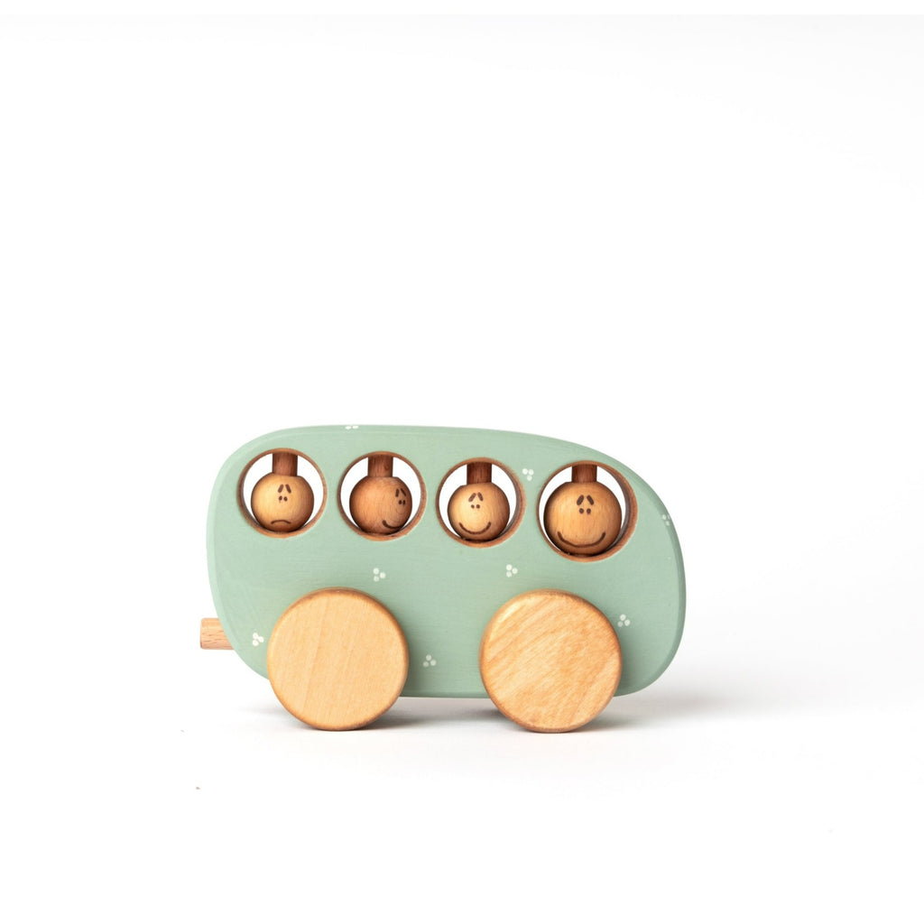 Handcrafted Wooden Bus Toy