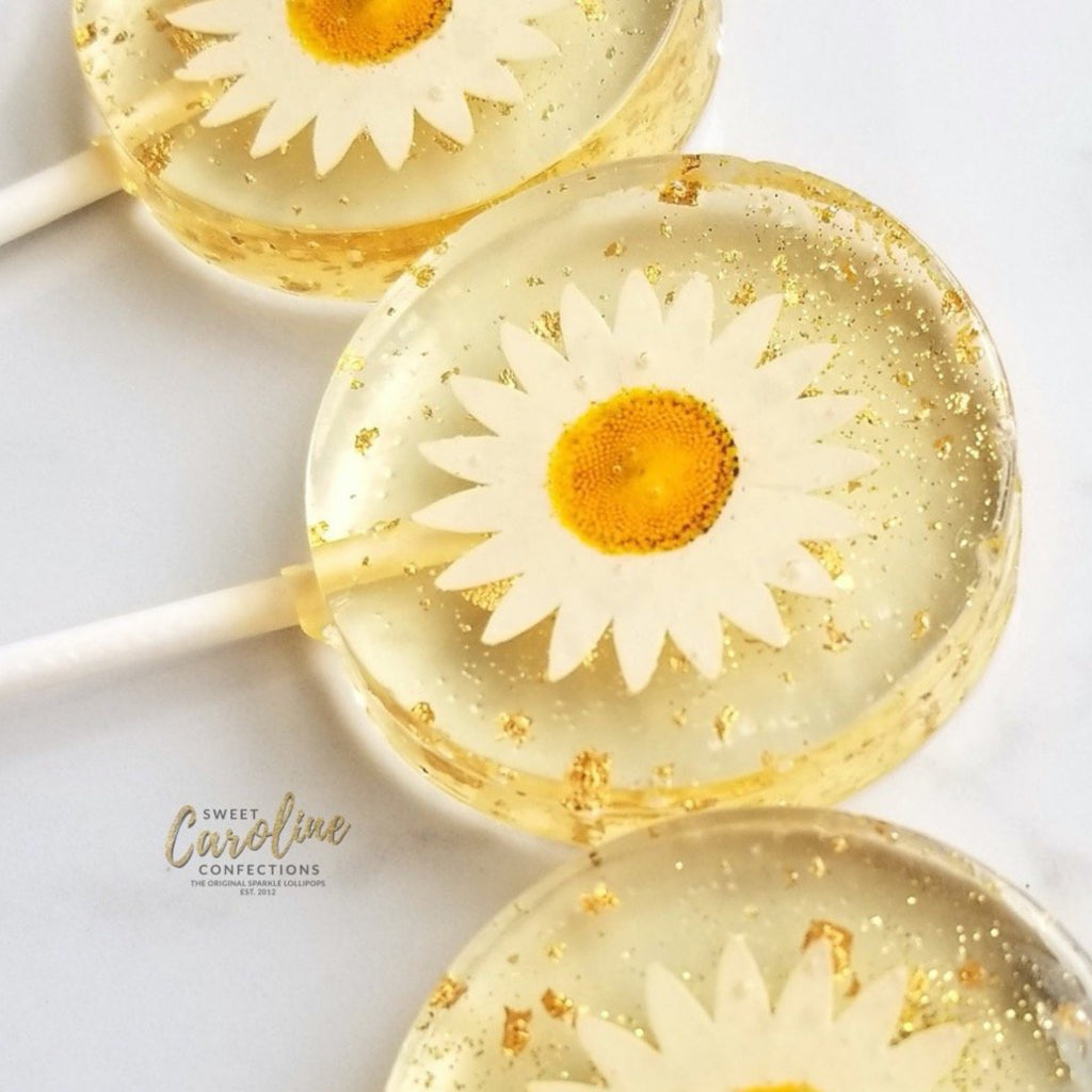Daisy and Gold Lollipops - Mandarin Orange