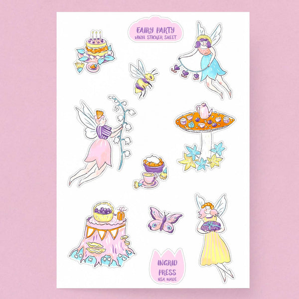 Ingrid Press Fairy Party | Vinyl Die-Cut Sticker sheets – Mini Mint