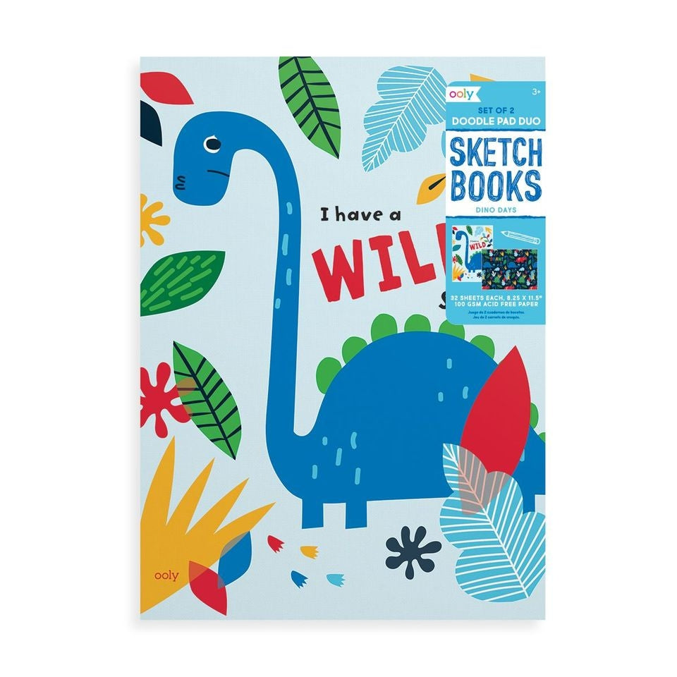 Ooly Doodle Pad Duo Sketchbooks: Dino. Days - Set of 2