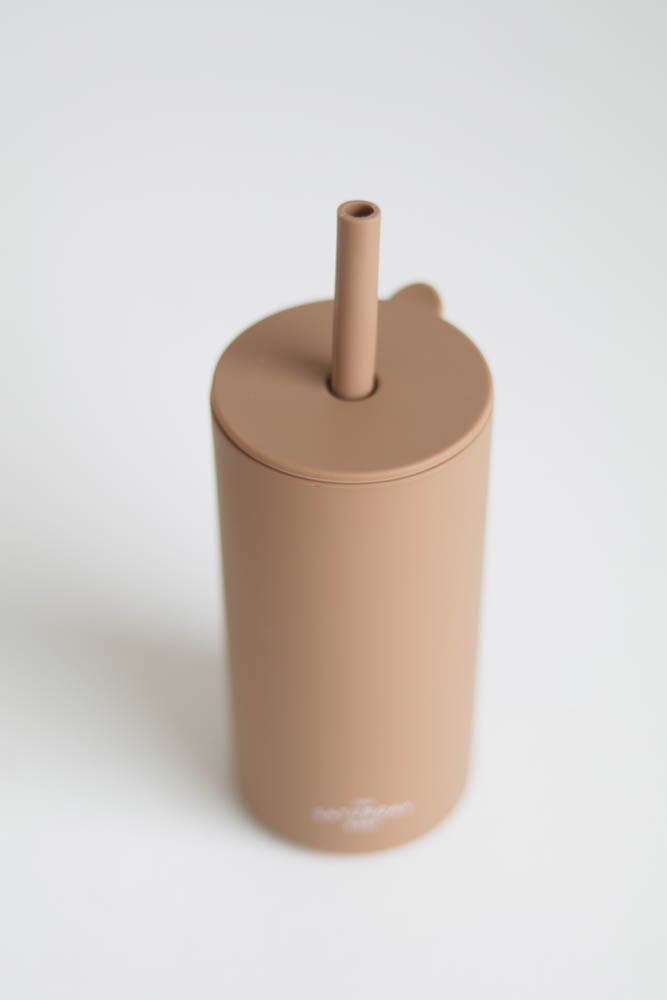 Kid Silicone Straw Cup-Sand