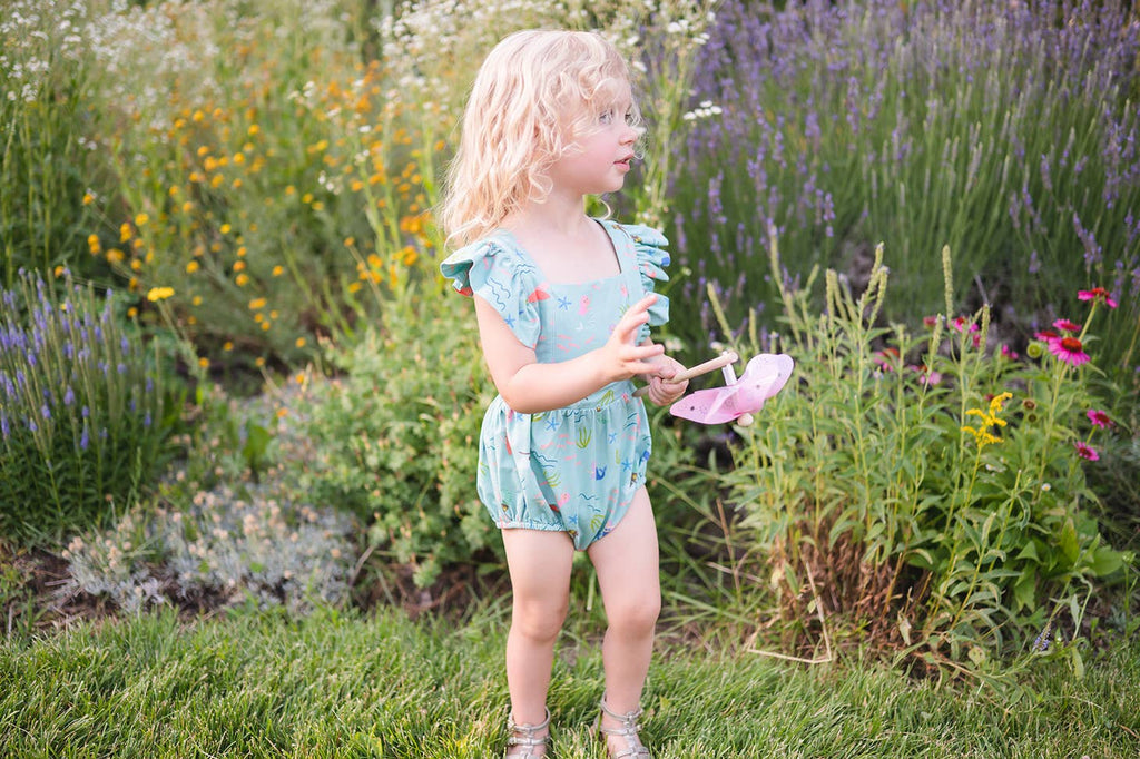 Emmy Romper in Mermaid