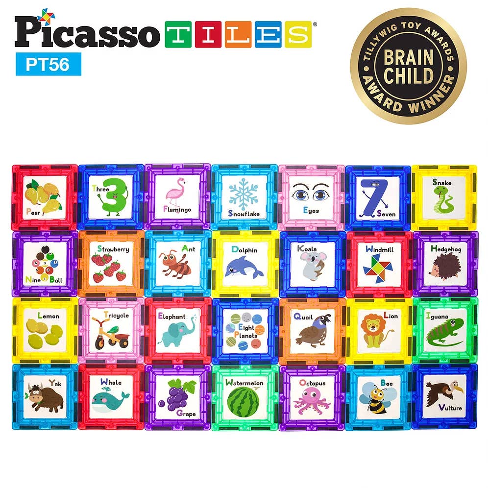 PicassoTiles - 56 Piece Set with 28 Piece Artwork