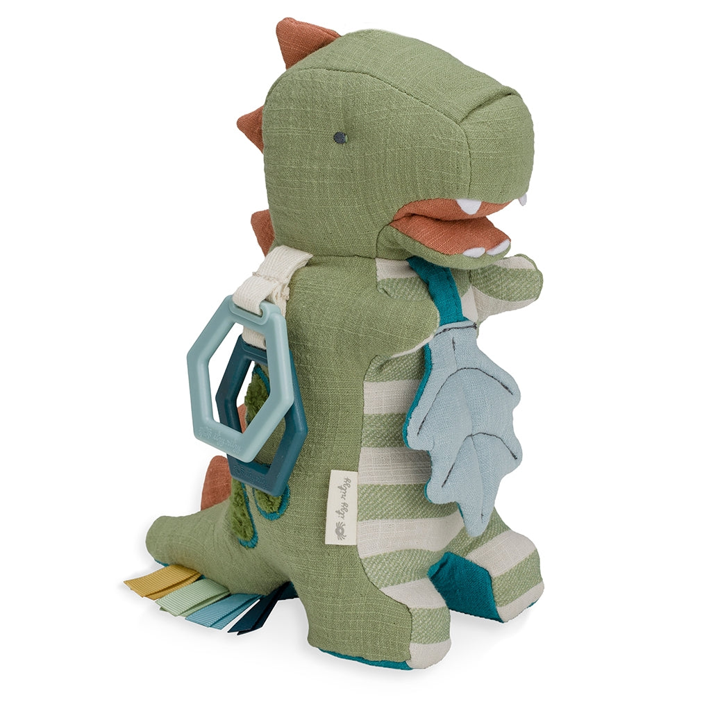 Bitzy Bespoke Link & Love™ Activity Plush with Teether - Dino