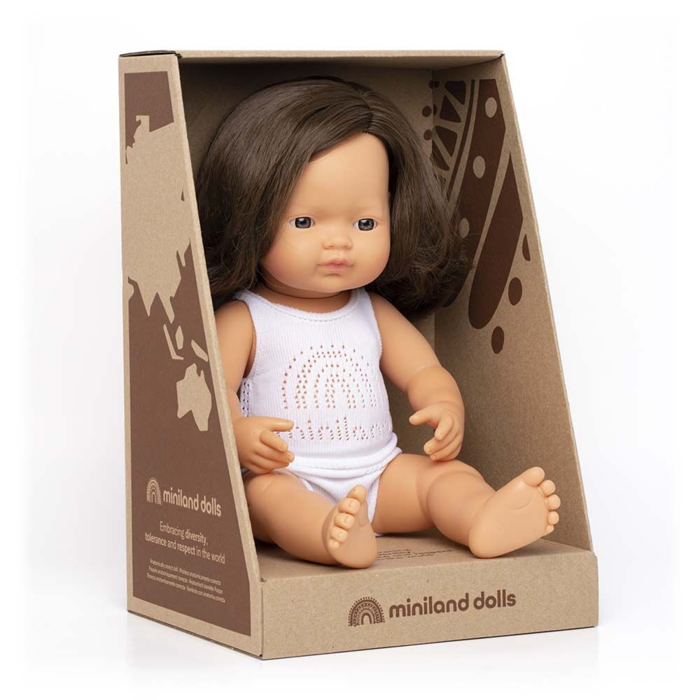 Miniland Baby Doll Brunette Girl – Mini Mint