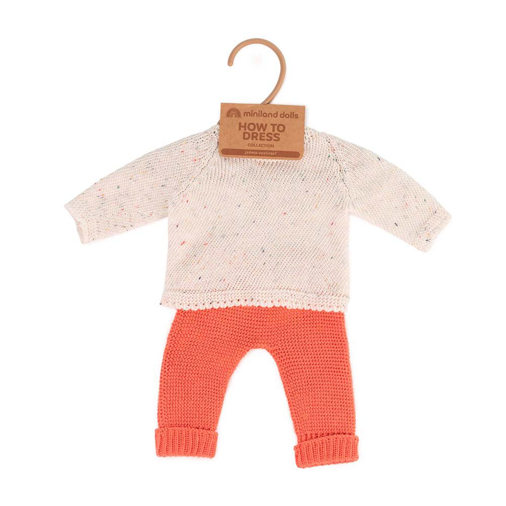 Miniland Knitted Doll Outfit 15” – Sweater + Trousers