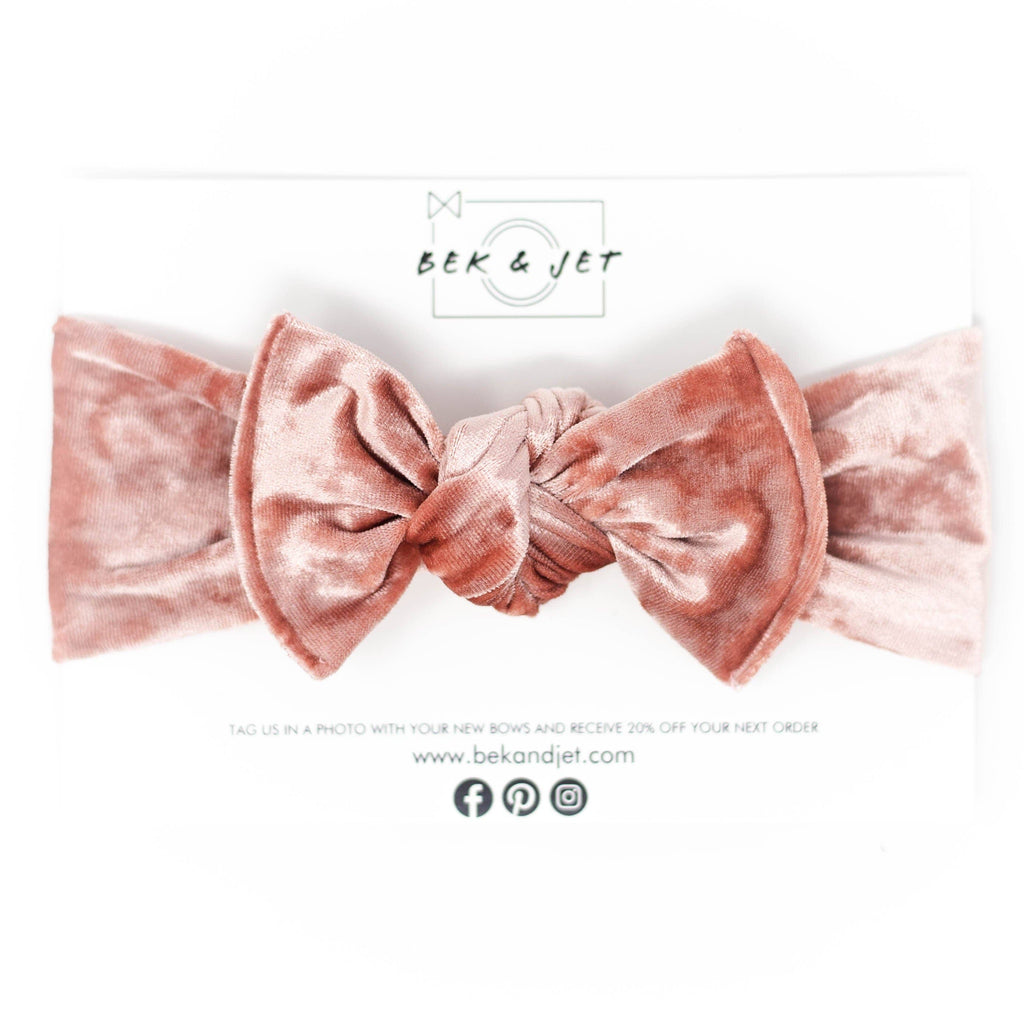 Bek & Jet - Iridescent Rose Velvet Headwrap