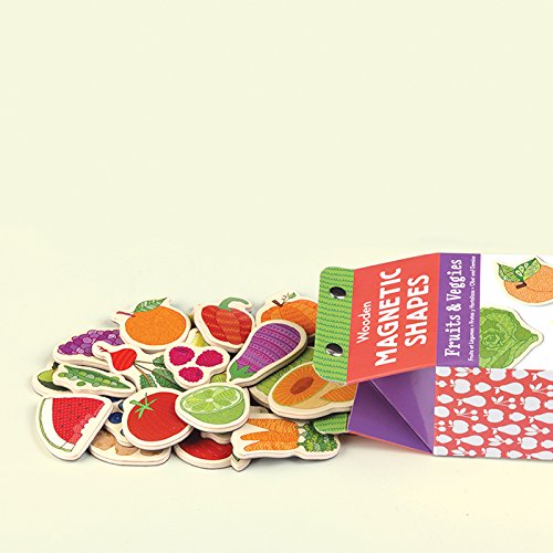 Fruits & Veggies Wooden Magnetic Shapes