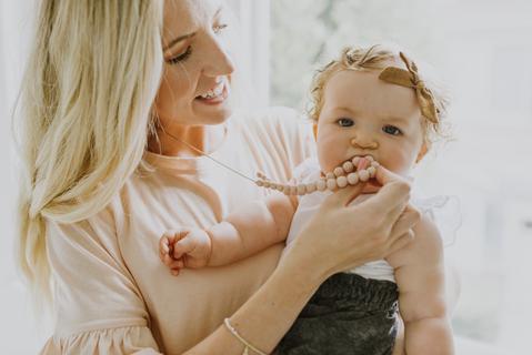 Chewable Charm - The Ariana - Blush Teething Necklace