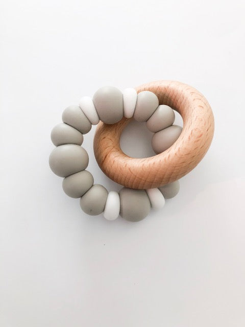 Pretty Please Boutique Teethers - Magnolia Teething Ring - Riverstone
