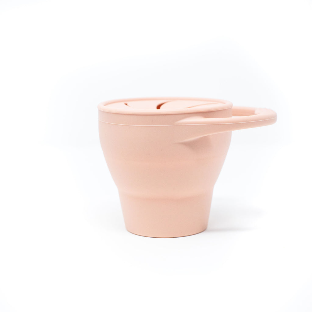 Silicone Collapsible Snack Cup - Rose Dawn Speckled