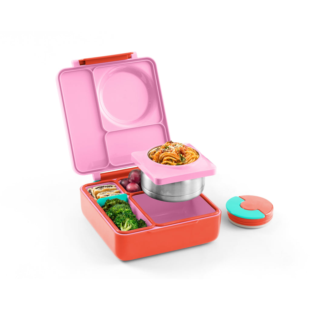 OmieBox Pink Berry Hot + Cold Bento for Kids