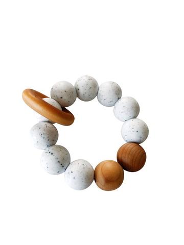 Chewable Charm - Remy Silicone + Wood Teether Toy - Moonstone