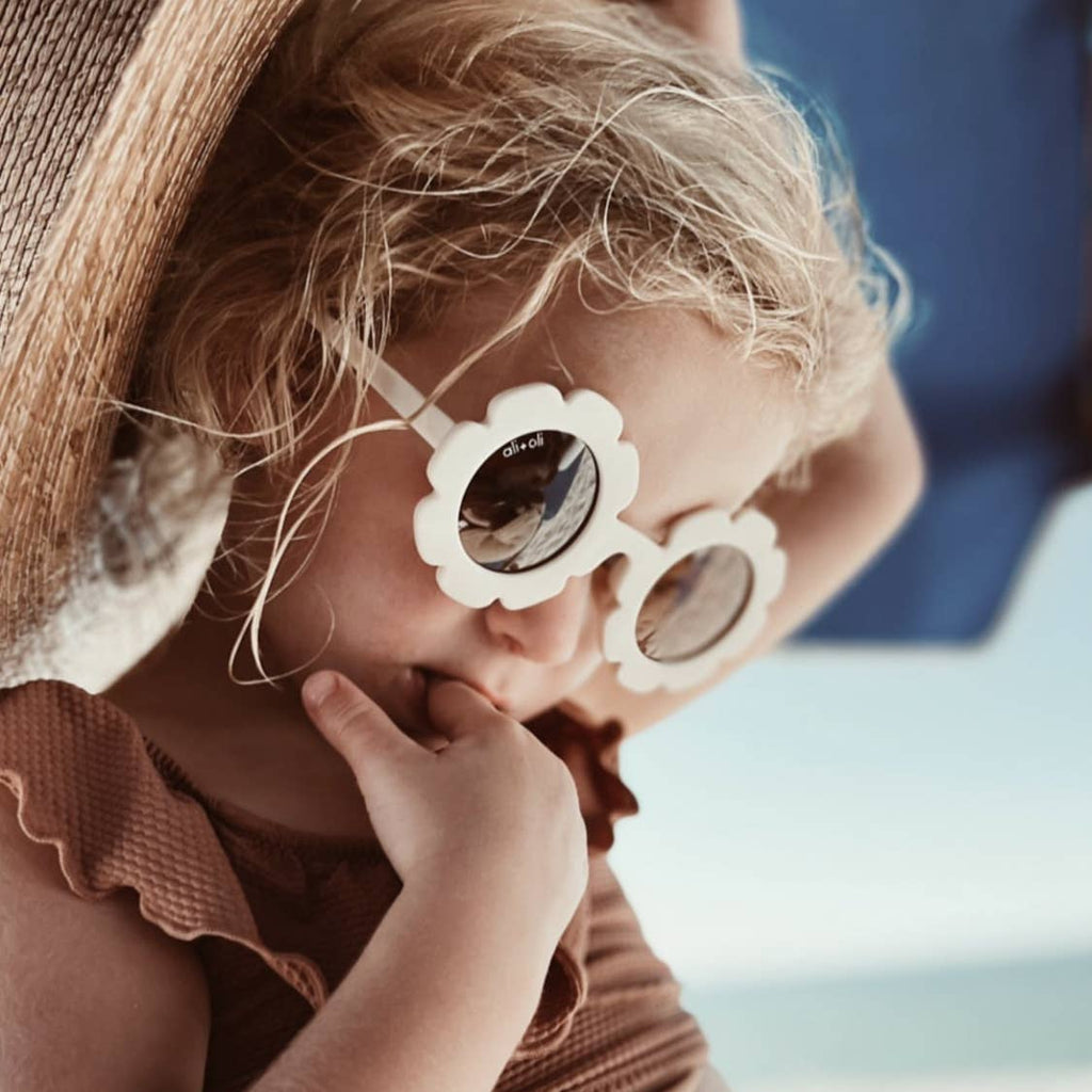Sunglasses for Kids Flower -White