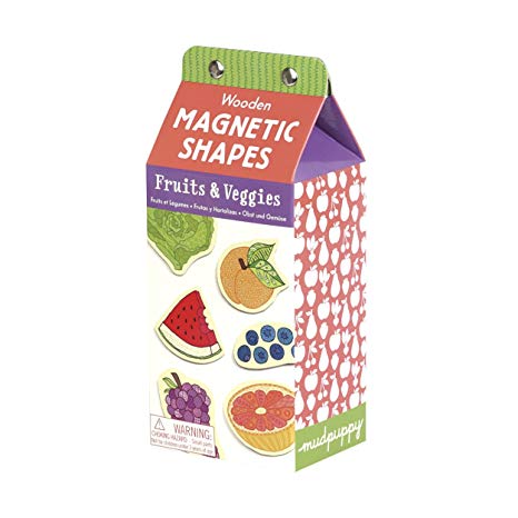 Fruits & Veggies Wooden Magnetic Shapes