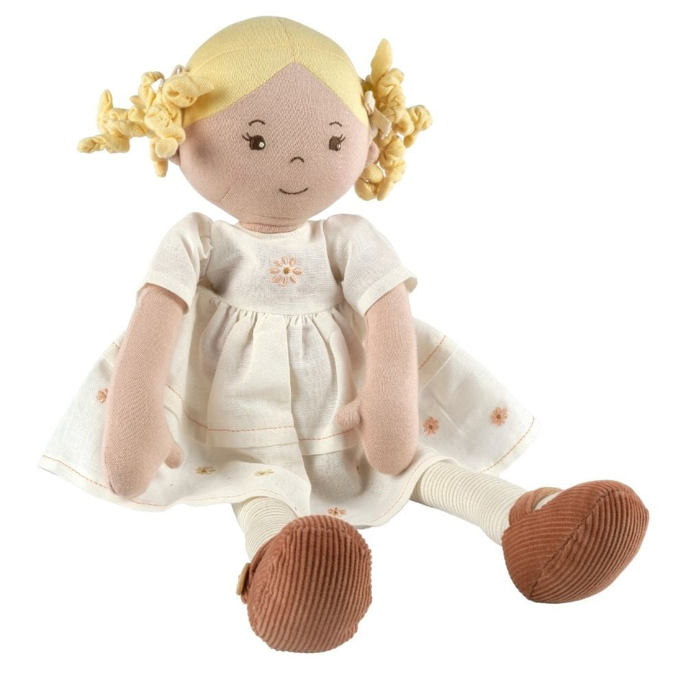 Priscy Blonde Haired Doll in Linen Dress