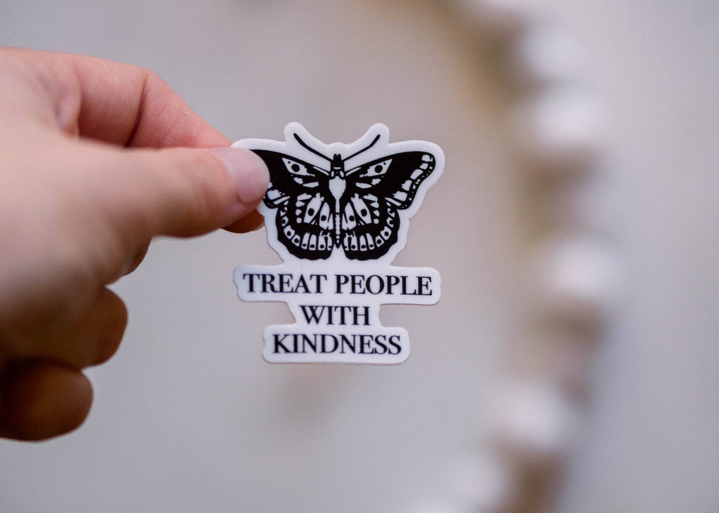 Savannah and James Co - Treat People With Kindness Mini Vinyl Sticker, 2x2 in