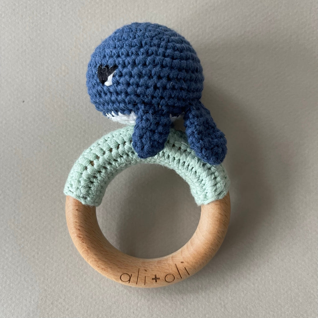 Whale Crochet Teething Ring