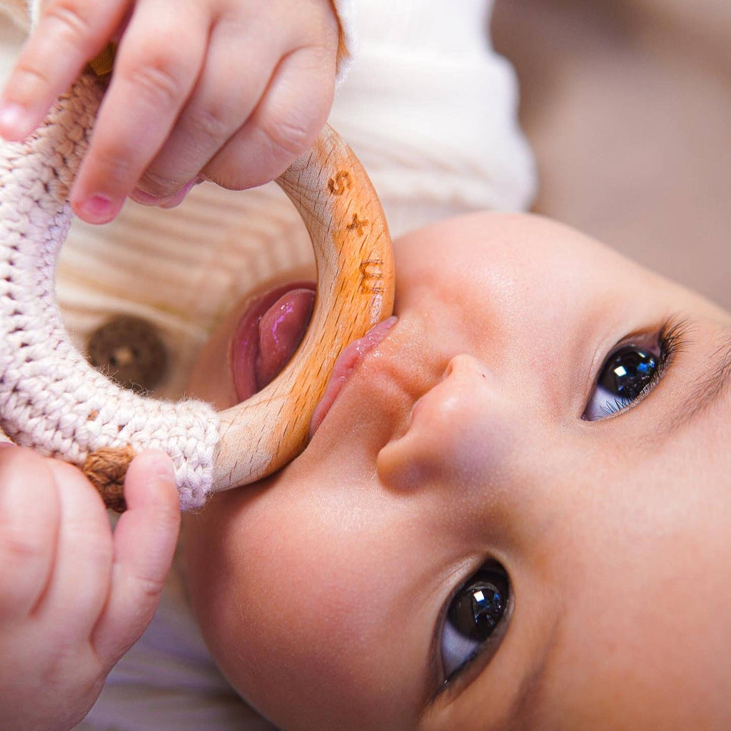 Marlowe and Sage-Giraffe Hand Crochet Rattle