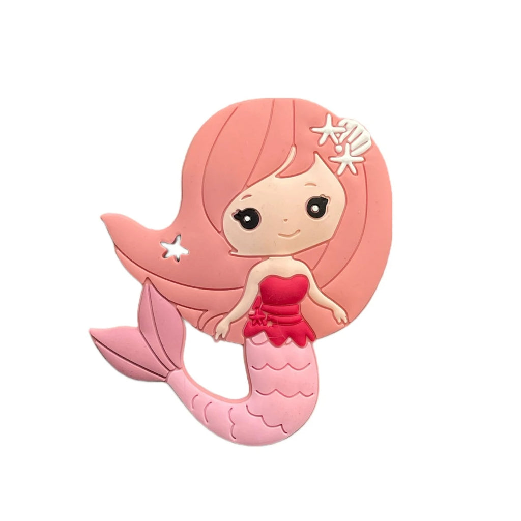 Mermaid Silicone Teether - Coral
