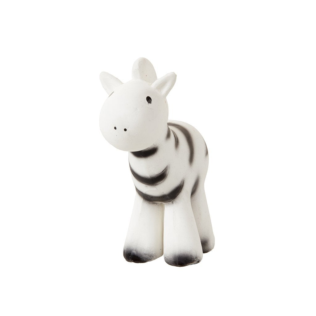 Zebra - Natural Rubber Teether, Rattle & Bath Toy