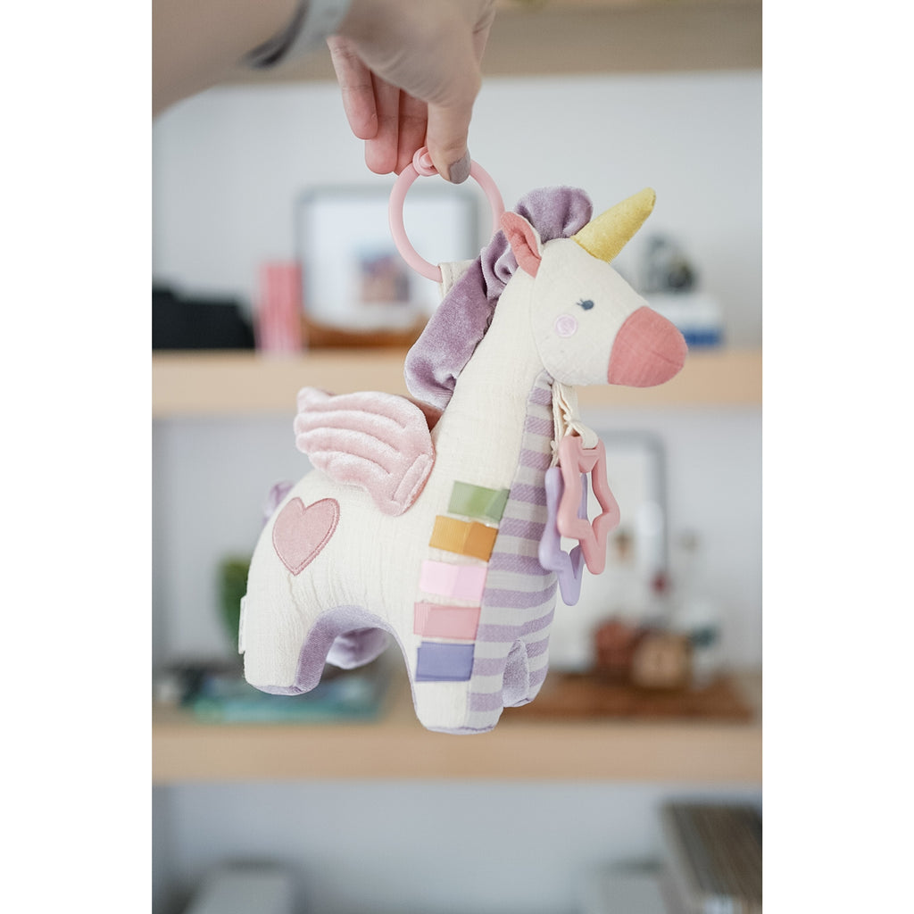 Bitzy Bespoke Link & Love™ Activity Plush with Teether - Pegasus