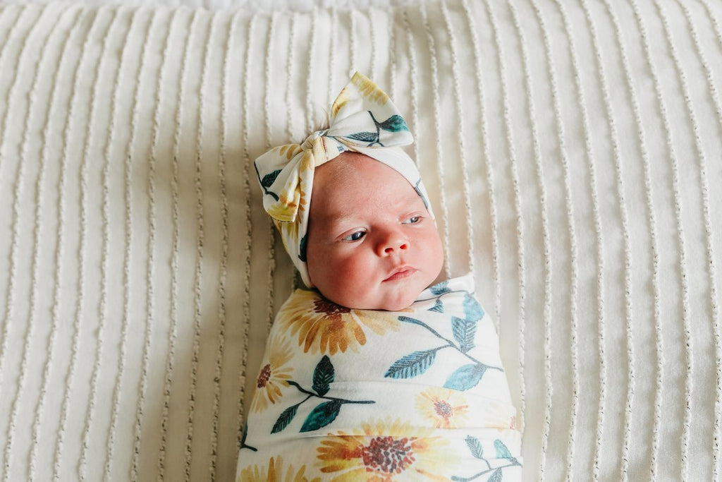 Copper Pearl Knit Swaddle Blanket - Sunnie