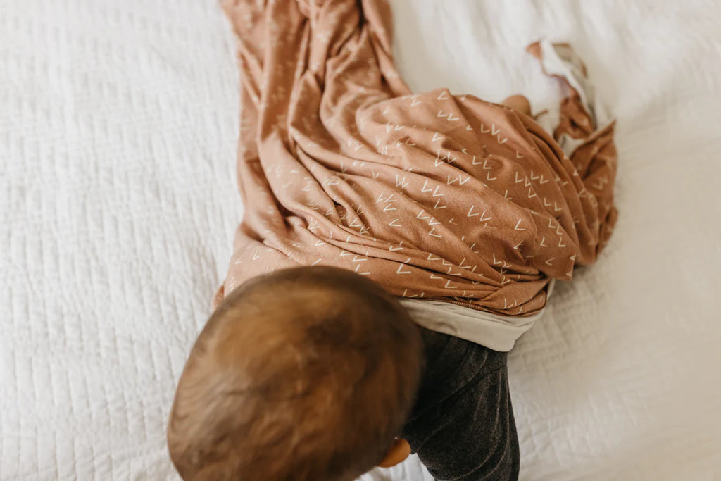 Copper Pearl Knit Swaddle Blanket - Rocky