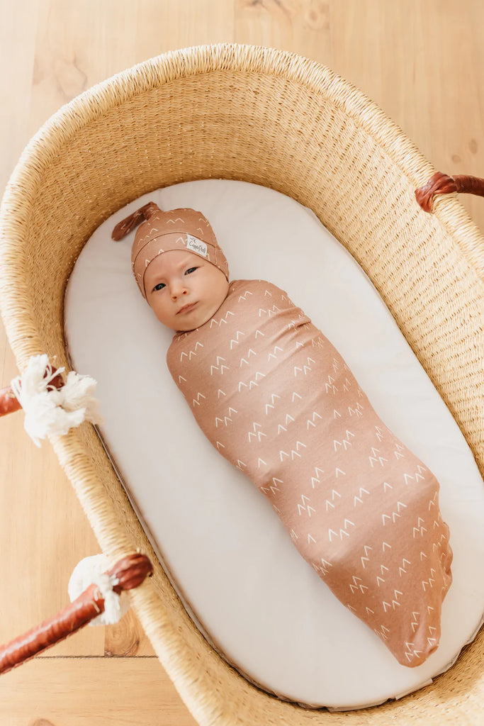 Copper Pearl Knit Swaddle Blanket - Rocky