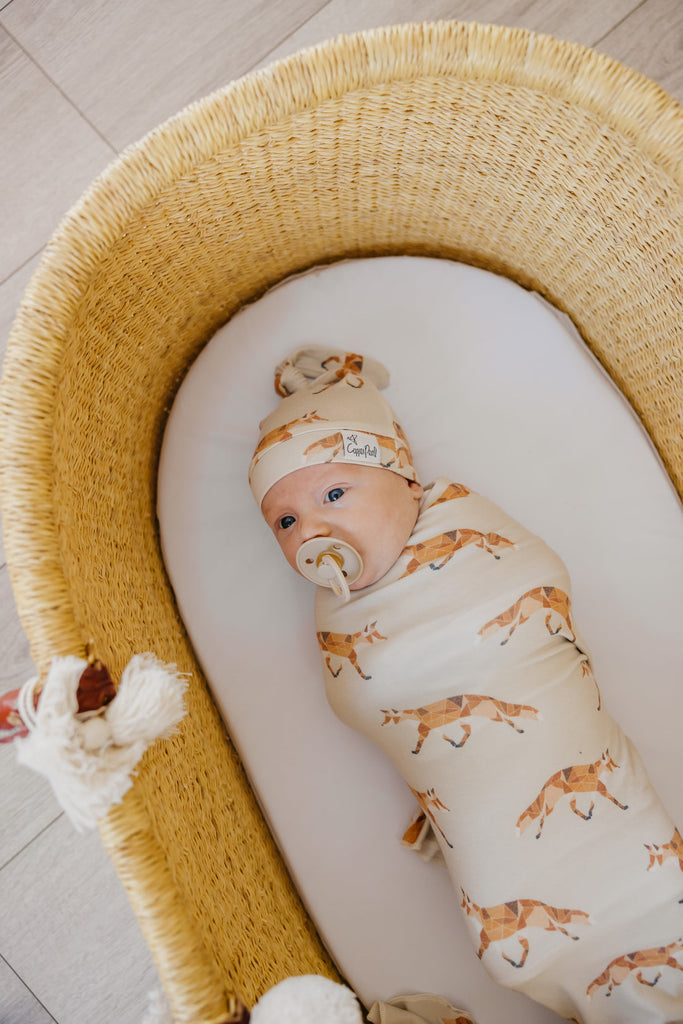 Copper Pearl Knit Swaddle Blanket - Swift