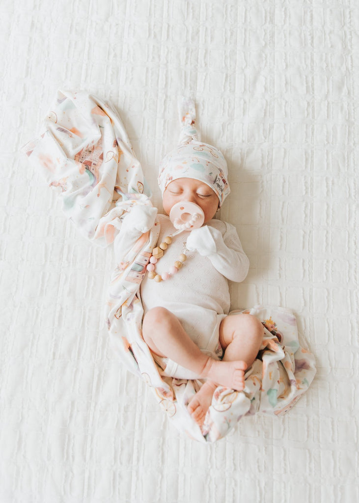 Copper Pearl Knit Swaddle Blanket - Enchanted
