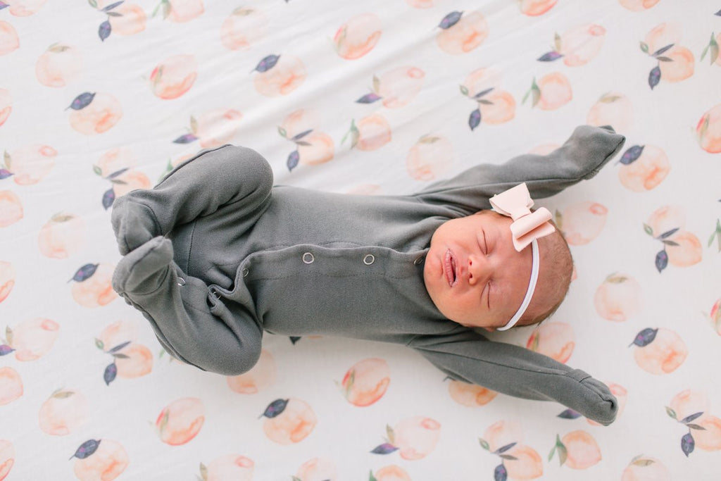 Copper Pearl Premium Knit Fitted Crib Sheet - Caroline