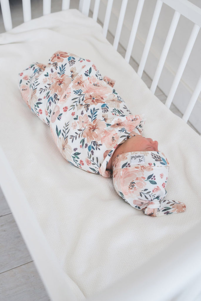 Copper Pearl Knit Swaddle Blanket - Autumn
