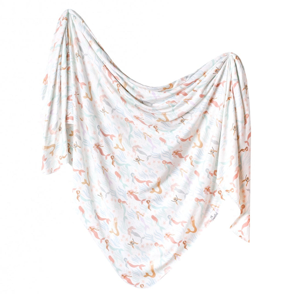 Copper Pearl Knit Swaddle Blanket - Coral