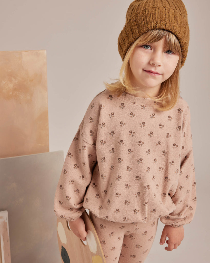Rylee + Cru Slouchy Pullover - English Rose