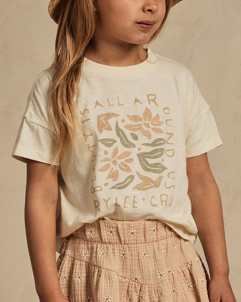 Rylee + Cru Sparrow Skirt- Daisy Embroidery